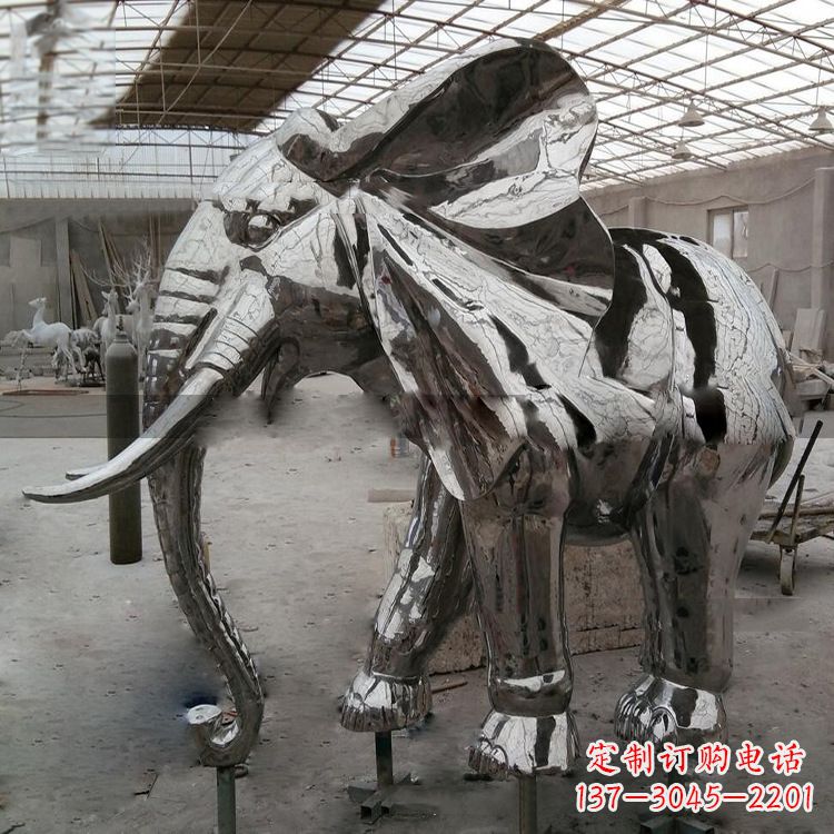 温州中领雕塑推出一款全新的大象雕塑,表面采用…
