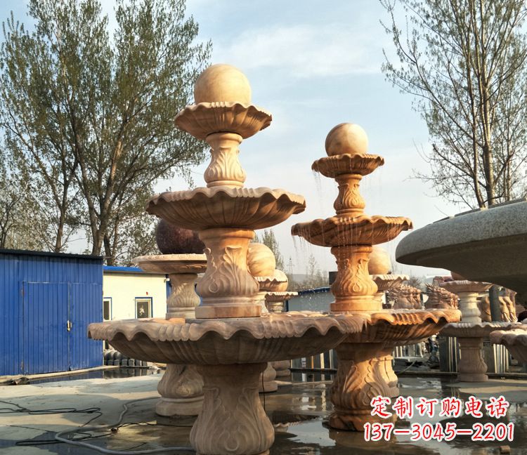 温州九龙戏珠石雕喷泉