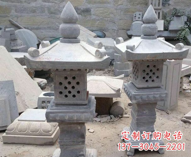 温州酒店级镂空石灯雕塑