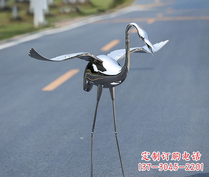 温州中领雕塑:酒店装饰精美仙鹤雕塑