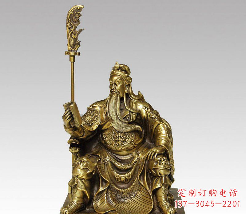 温州中领雕塑:精美关公铜雕艺术品