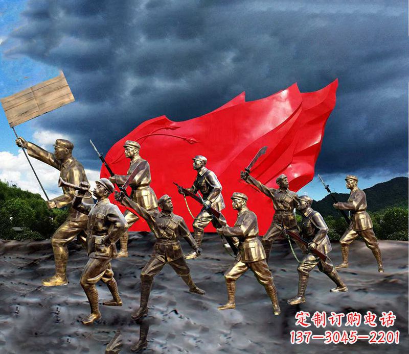温州纪念伟大革命先烈的红军雕塑