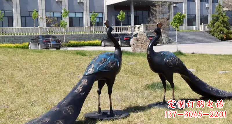 温州领雕塑-孔雀铜雕,高雅精美的艺术精品