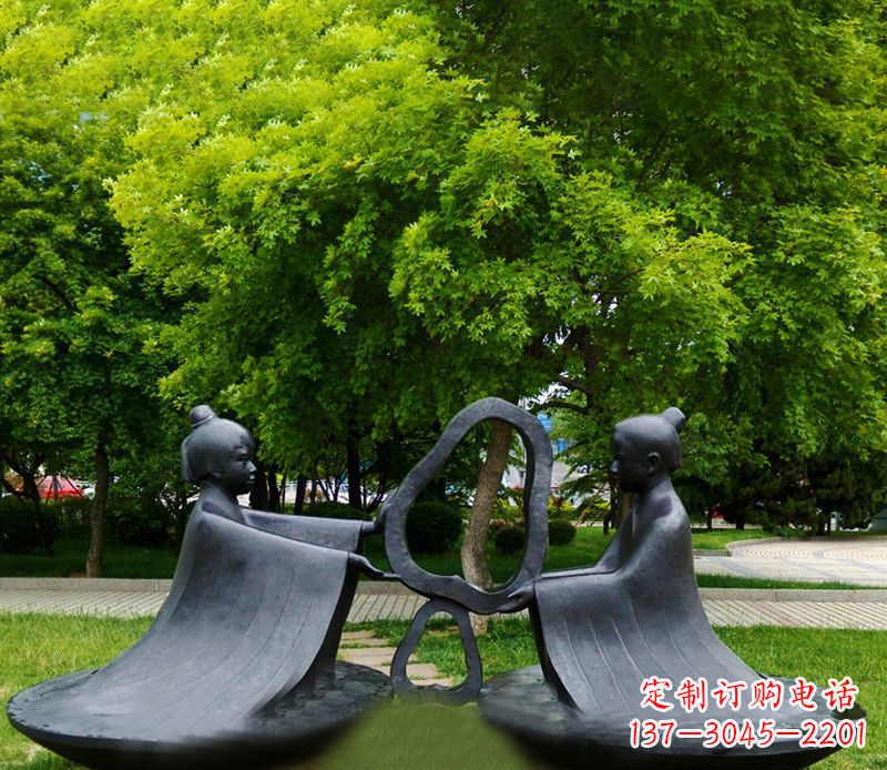 温州象征着智慧与信仰的孔融铜雕