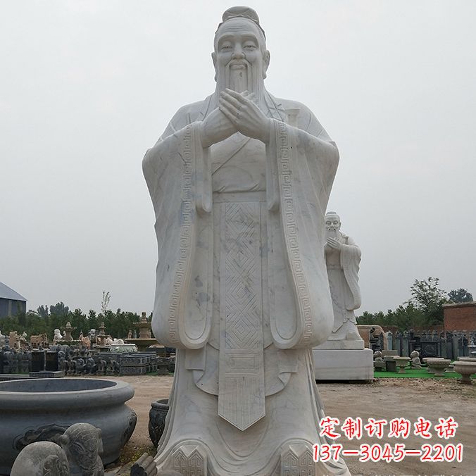 温州传承自然美学,济南中领雕塑青铜孔子雕塑