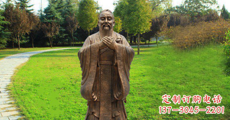 温州传承中国历史文化,具有永恒魅力的孔子公园铜雕
