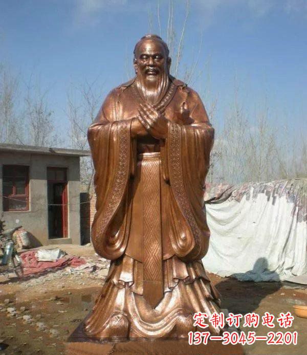 温州精致铸造——领雕塑出品的孔子铜雕
