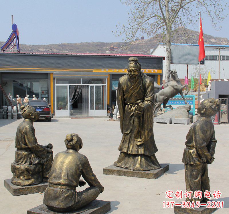 温州经典孔子雕塑,悠久文化传承