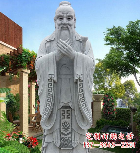 温州备受尊崇的孔子青铜雕塑