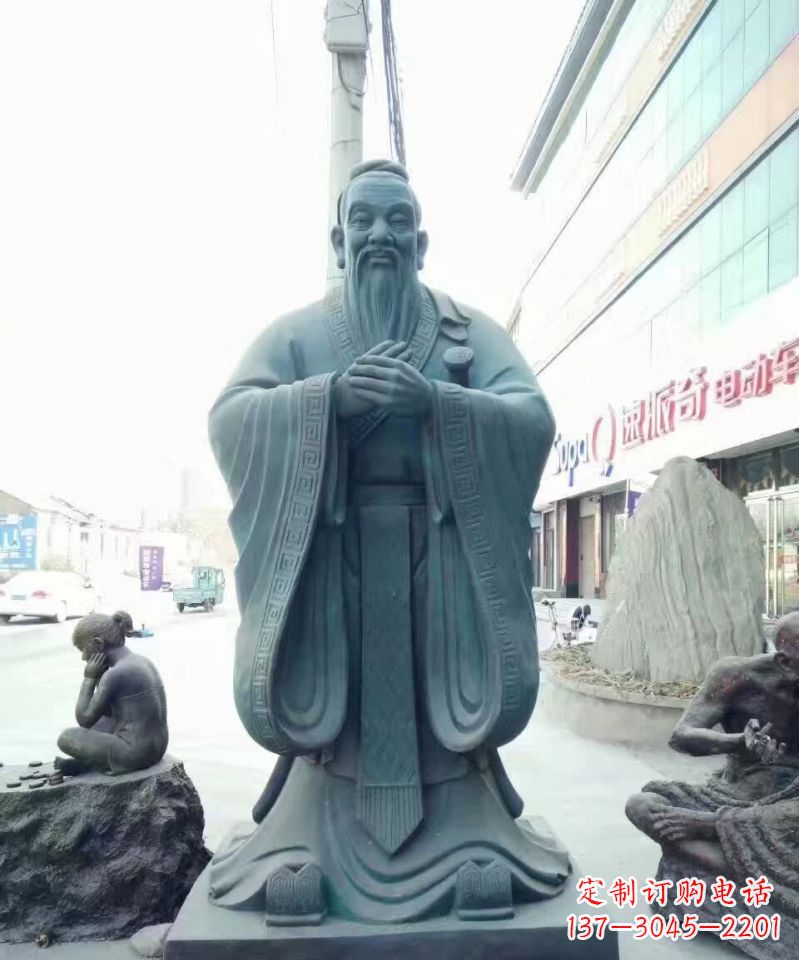 温州拥有传统文化气息的精美孔子雕像