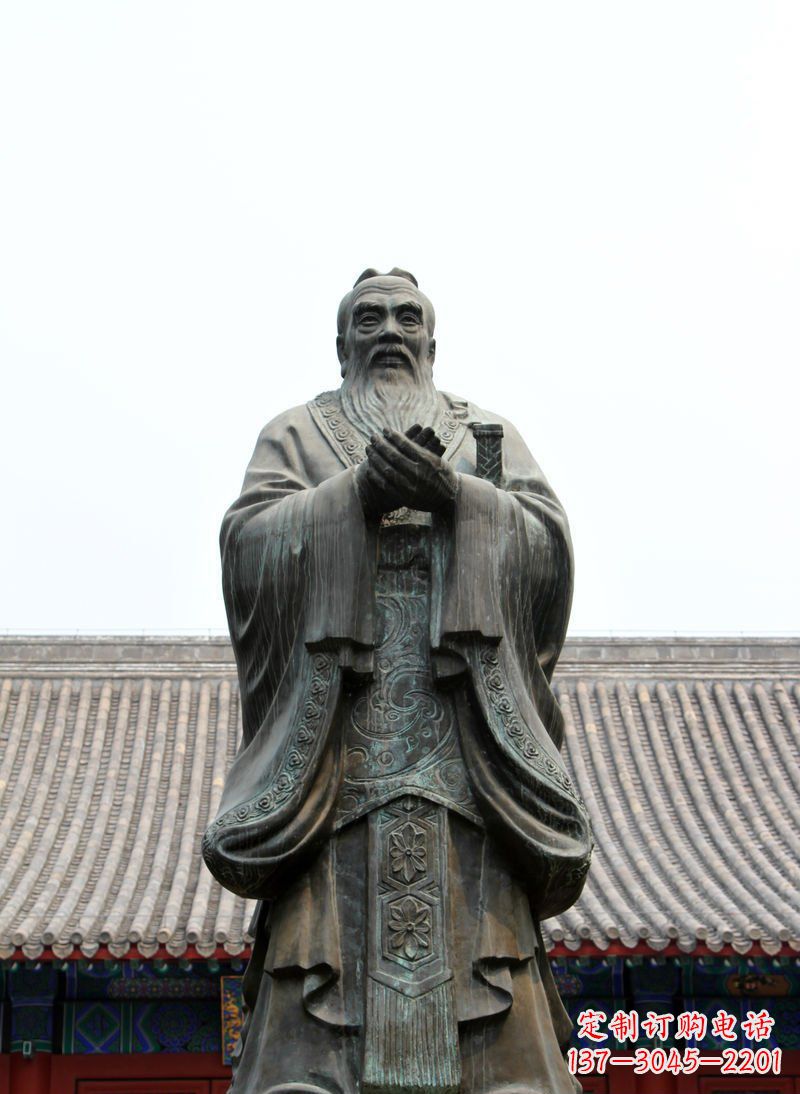 温州高雅古典,孔子青铜雕塑