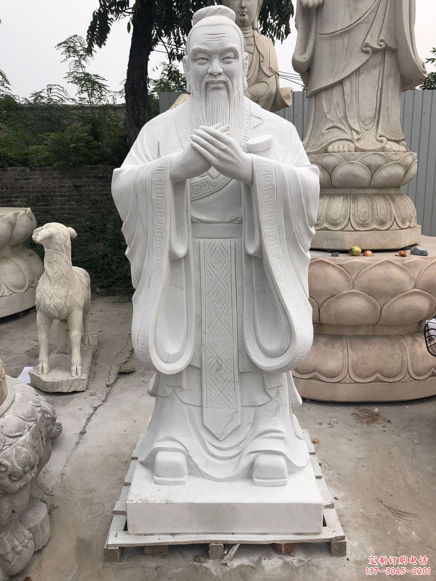 温州孔子铜雕塑，重现传统文化的荣耀
