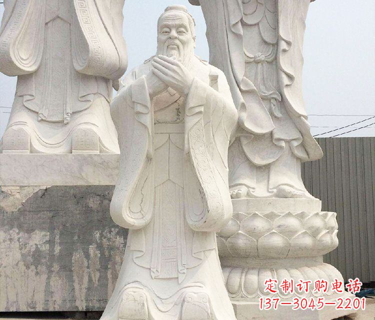 温州领雕塑让孔子神态永驻——孔子三雕像