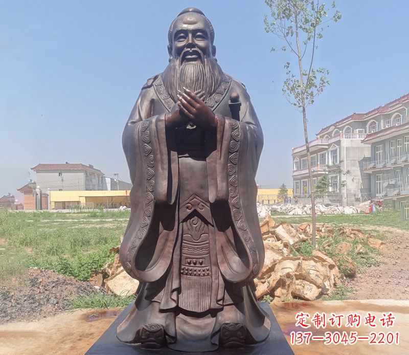 温州拥有历史传承的孔子铜雕