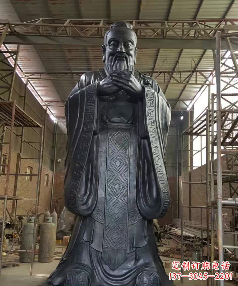 温州孔子铜雕塑 (2)