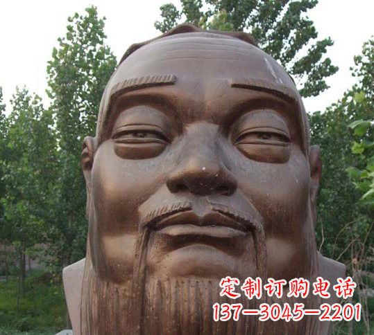 温州中领雕塑致敬孔子，精美高雅的孔子铜雕头像