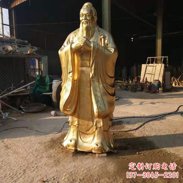 温州以孔子为精髓的青铜雕塑