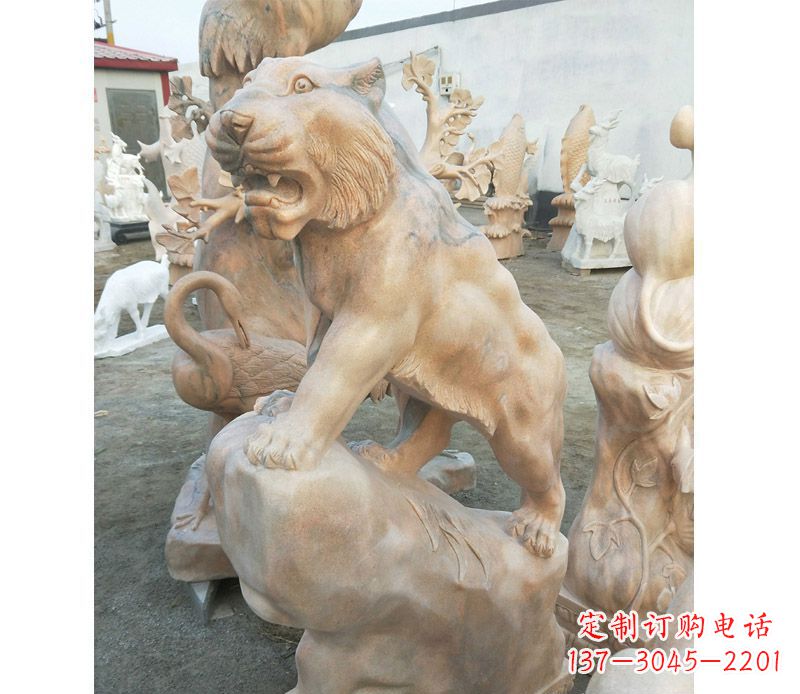 温州高端石雕老虎,让你的公园里更加精彩