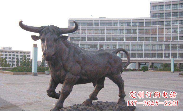 温州老牛动物广场铜雕,专业定制精美动物雕塑