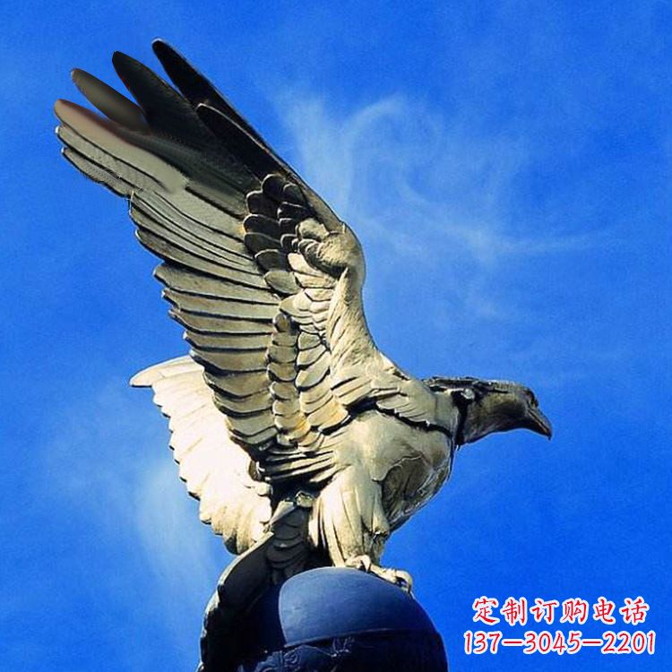 温州唯美老鹰玻璃钢仿铜雕塑玻璃钢雕塑以其简约…