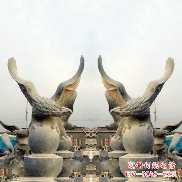 温州精美老鹰青石雕塑,呈现独特自然美