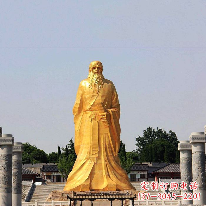 温州经典人物老子雕像,表达真情