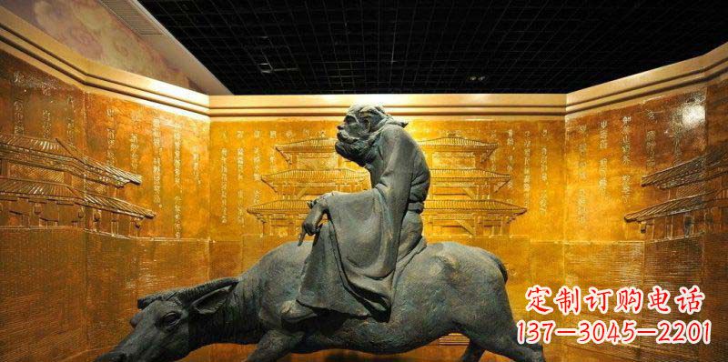 温州精美老子骑牛铜雕，领略古代文化魅力