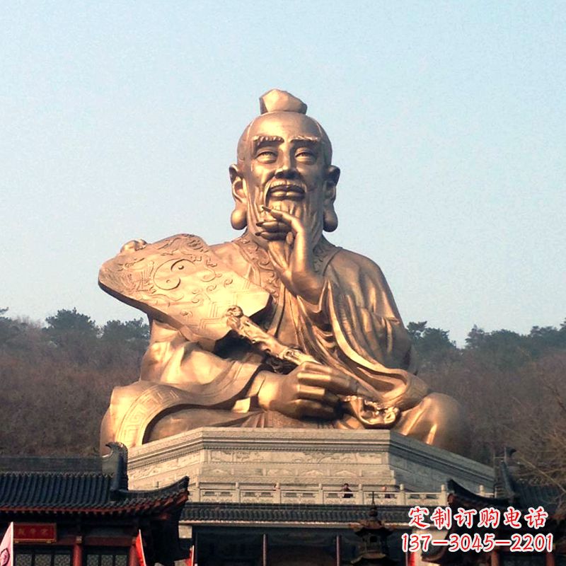 温州真谛雕塑·老子铜雕像,传承中国文化