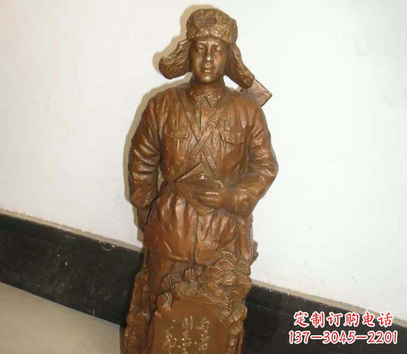 温州雷锋校园名人铜雕 (2)