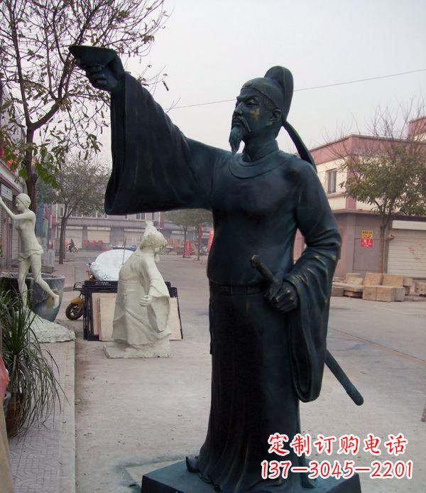 温州李白诗仙铜雕,精美制作,永久传承