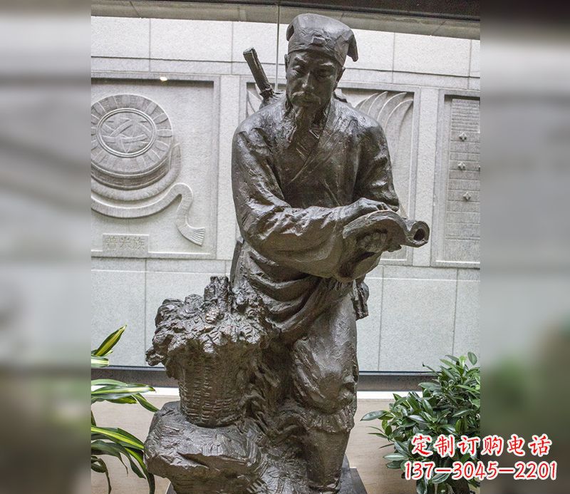 温州中领雕塑自主研发了高雅李时珍铜雕,它以历…