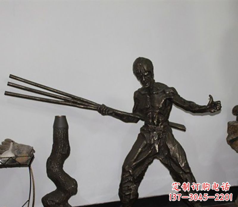 温州海量李小龙铜雕尽显功夫之美
