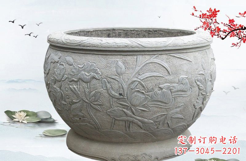 温州艺术精美的水缸雕塑