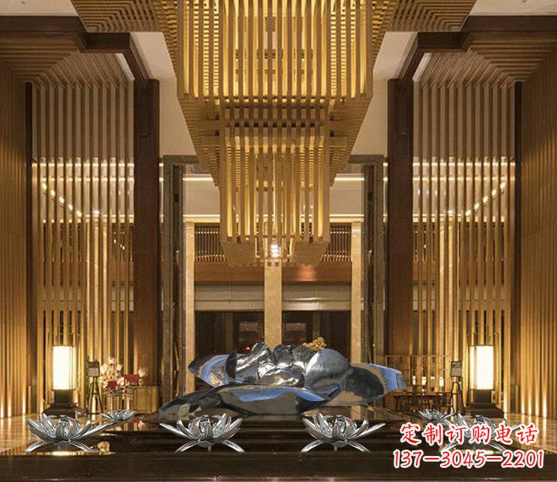 温州专业定制莲花不锈钢雕塑