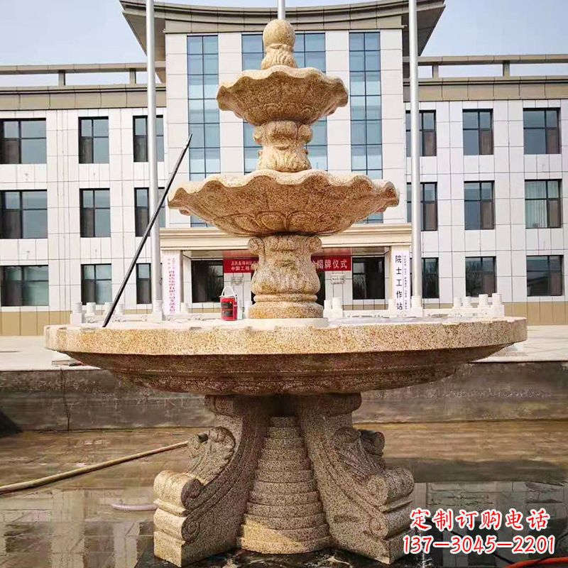 温州中领雕塑的精美莲花石雕