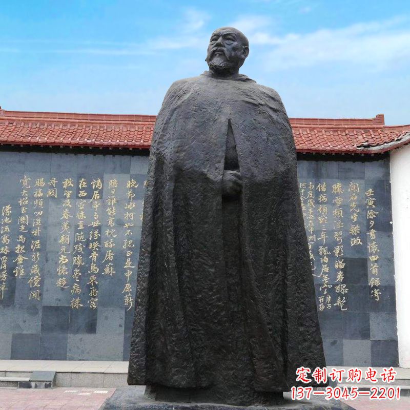温州精美手工雕刻林则徐铜雕像