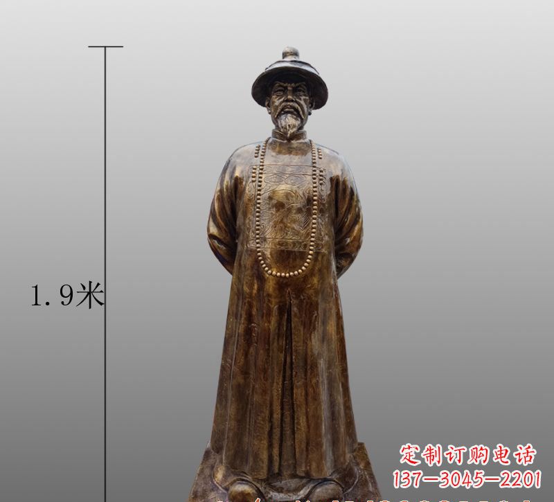 温州为您量身定制林则徐铜雕像