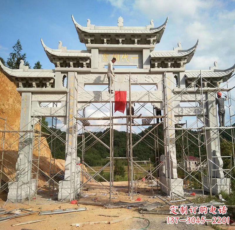 温州临高石雕牌坊公园,让您找到最好的牌坊雕塑