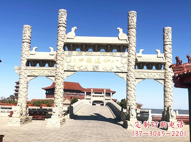 温州临夏石雕牌坊—打造国风精美雕塑