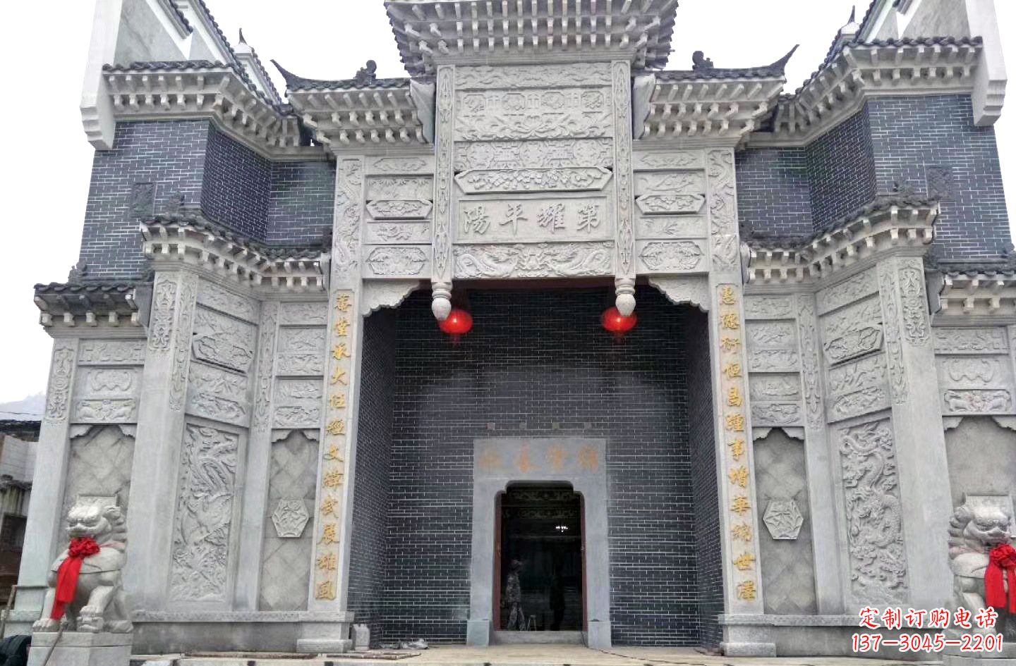 温州陵园石雕牌坊|精湛的雕塑工艺