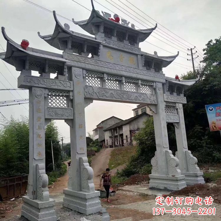 温州领雕塑-专业的石牌坊雕塑定制