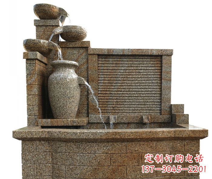 温州中领雕塑专业定制水槽庭院石雕摆件,它们是…