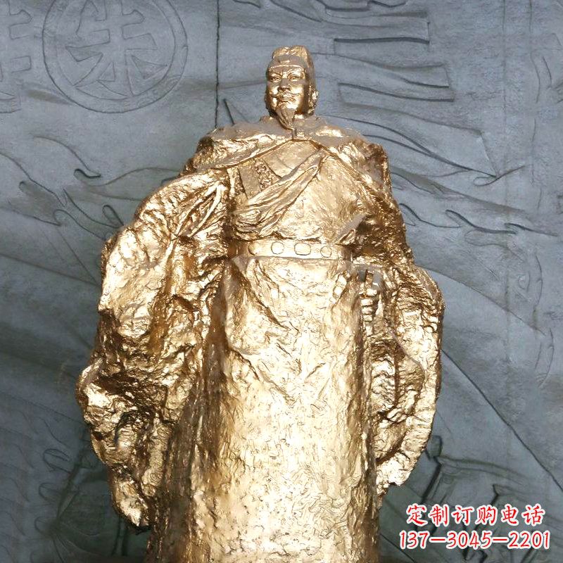 温州鎏金明太祖雕像，精美历史纪念品