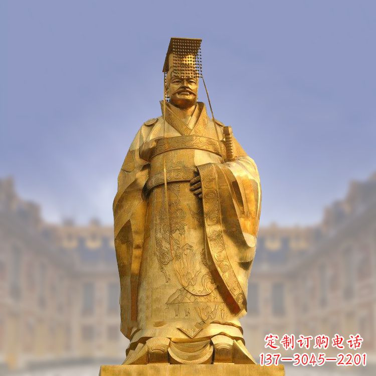 温州秦始皇铜雕塑,传承历史荣耀