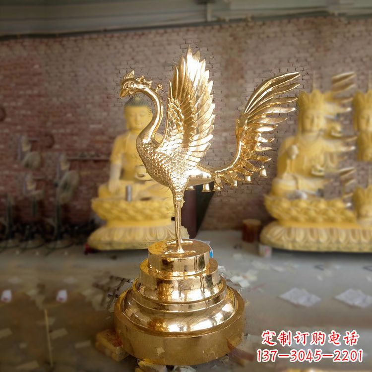 温州丰富神秘的朱雀铜雕摆件