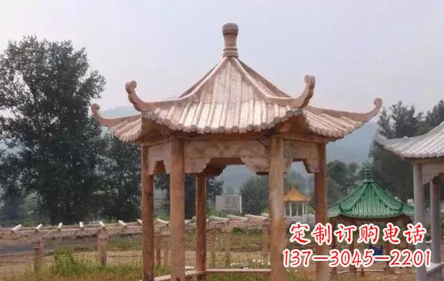 温州营造古朴悠然的凉亭石雕