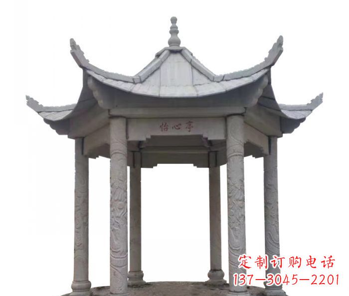 温州精美凉亭石雕–精细雕刻制作精致的艺术品
