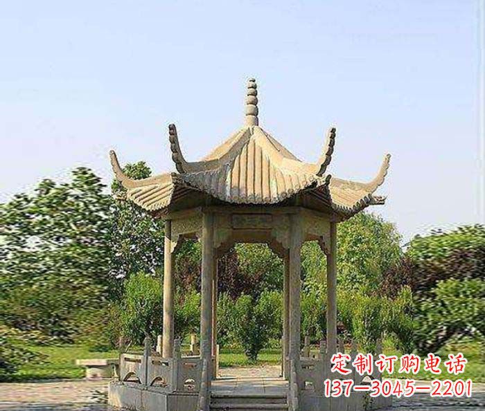 温州六角凉亭雕塑:精致而经典