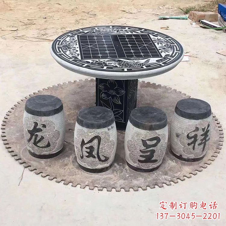 温州仿古雕塑石桌凳，带来雍容华贵气质