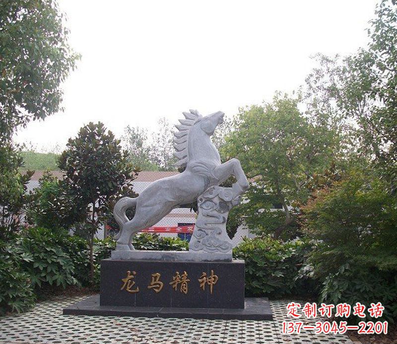 温州精致细腻的龙马石雕